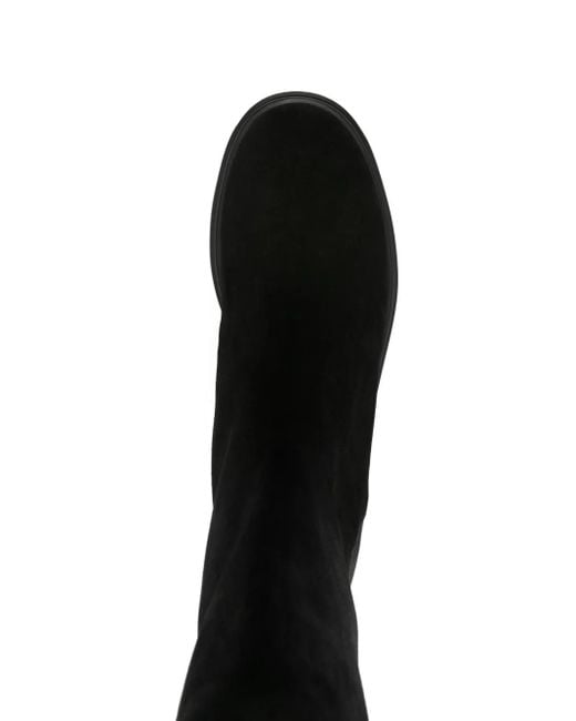 Stuart Weitzman Black Leather Ankle Boots