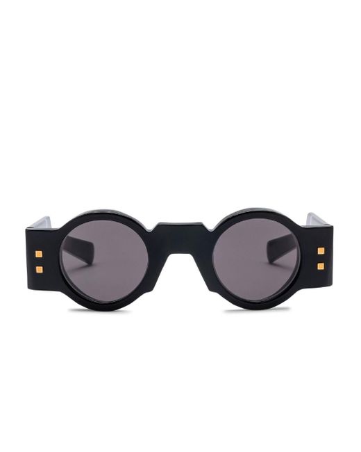 BALMAIN EYEWEAR Black Olivier Round-frame Sunglasses