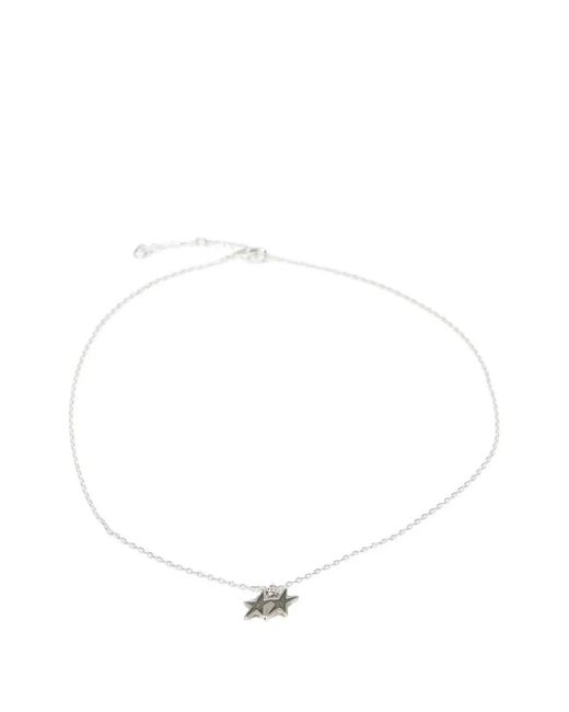 Twojeys White Tilted Star-Pendant Necklace