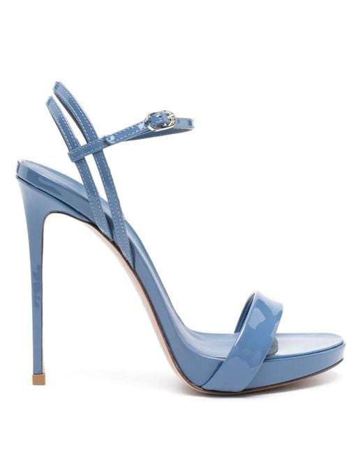 Le Silla Blue Gwen 120Mm Patent-Leather Sandals