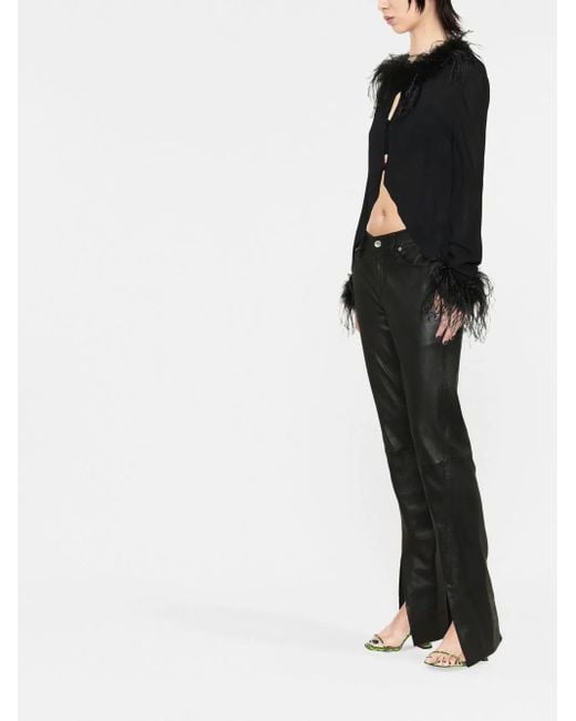 GIUSEPPE DI MORABITO Blouse Met Veren Afwerking in het Black