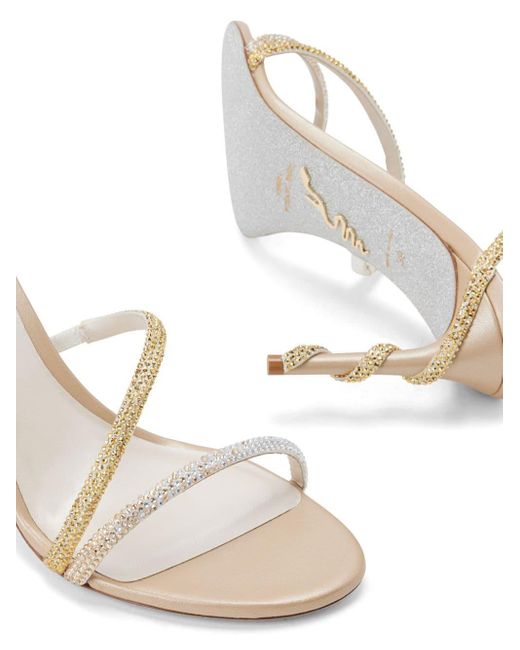 Rene Caovilla Metallic Margot Crystal-embellished Sandals