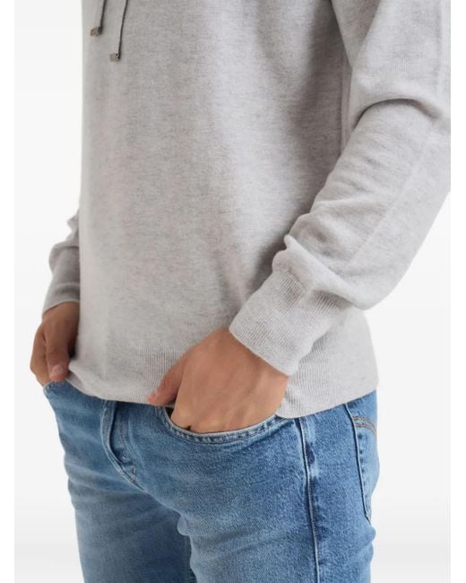 Kangra Gray Drawstring Hoodie for men