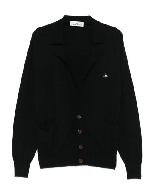 Vivienne Westwood Black Orb-Embellished Cardigan for men