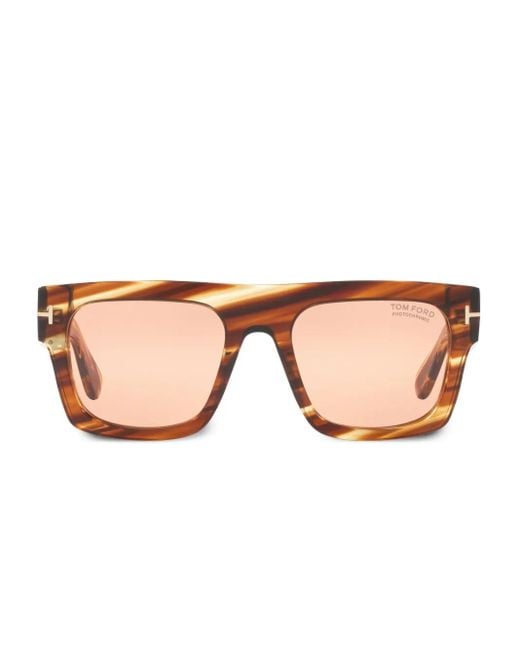 Tom Ford Pink Fausto Square-Frame Sunglasses for men