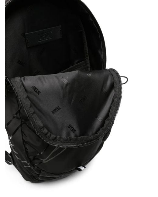 DIESEL Black Drape Logo-Print Sling Bag for men