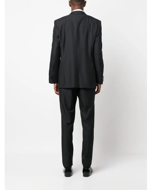 Canali Black Single-Breasted Wool Suit for men