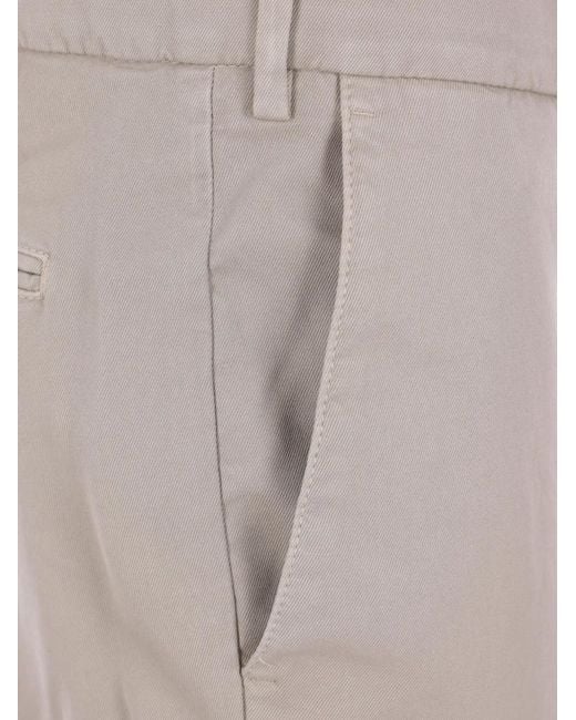 Brunello Cucinelli Gray Pantalon Évasé À Boutonnière for men