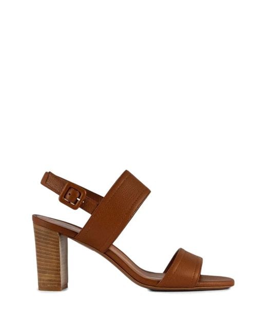Roberto Festa Brown Buckle Leather Sandals