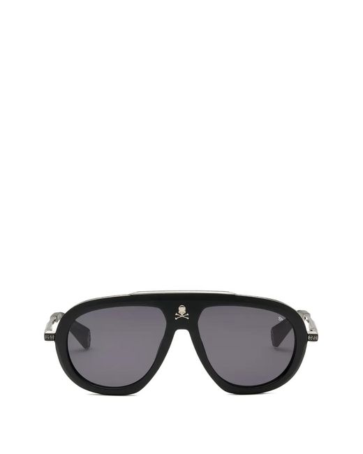 Philipp Plein Black Legacy Skull-Embellished Sunglasses for men