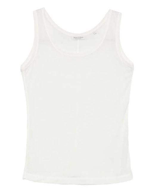 Marc O' Polo White Scoop-Neck Sleeveless Top