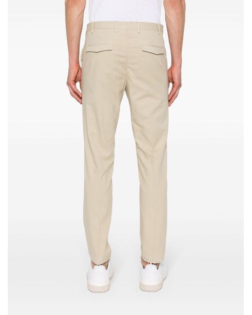 Pantalones slim con pinzas PT Torino de hombre de color Natural