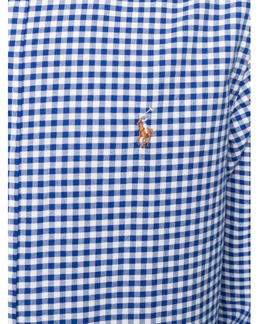 Polo Ralph Lauren Blue Classic Gingham Check Long-Sleeve Shirt for men