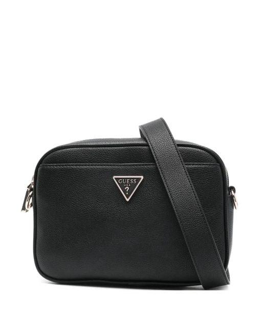 Guess Black Meridian Ii Logo-Plaque Cross Body Bag