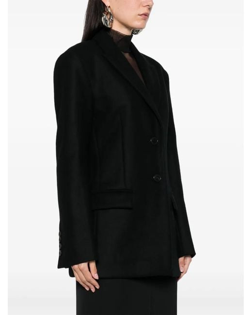 MODES GARMENTS Black Single-Breasted Wool Blazer