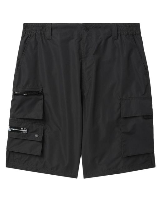 Izzue Black Elasticated Cargo Shorts for men