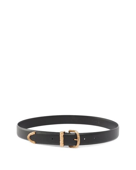 Pinko White Buckled Leather Belt