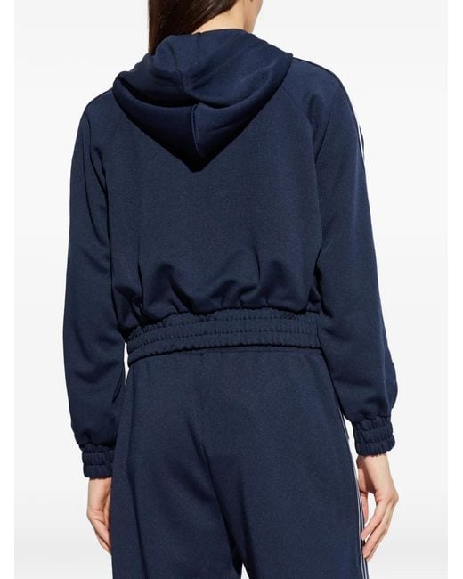 MICHAEL Michael Kors Blue Logo-Embroidered Zip-Up Hoodie