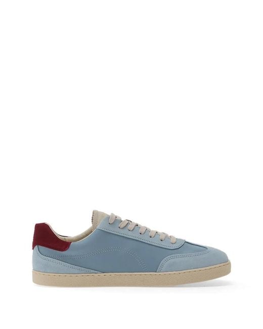 Groundies Blue Panelled Suede Sneakers