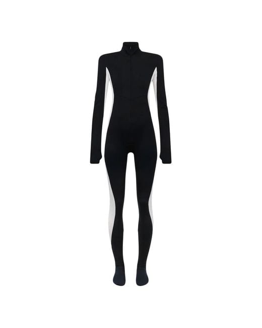 DSquared² Black Skiers Jersey Panelled High-Neck Jumpsuit