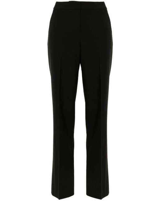 Pantalon droit à plis marqués Lardini en coloris Black