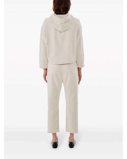 Sudadera Corta Con Capucha Another Tomorrow de color White