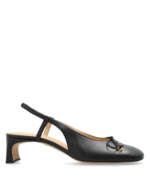 Odissi Black Slingback Pumps