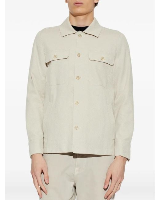 Eleventy White Patch Pocket Shirt for men