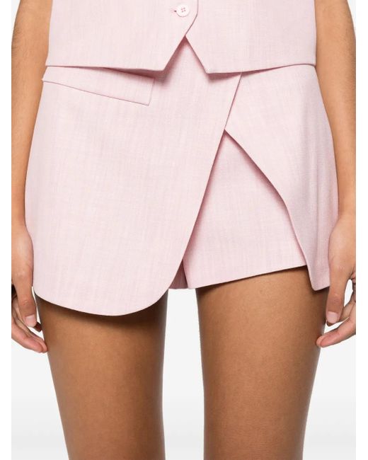 Maje ラップディテール ショートパンツ Pink