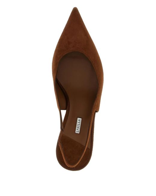Le Silla Brown 60Mm Slingback Pointed-Toe Pumps