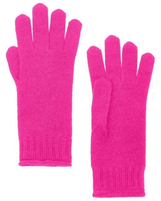 Chinti & Parker Pink Knitted Gloves