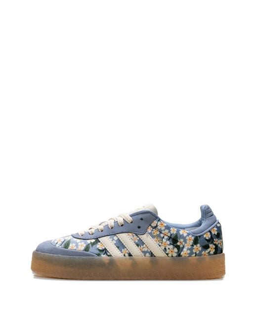 Adidas Blue Sambae X Liberty London Floral-Print Sneakers