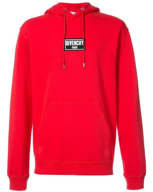 Givenchy Destroyed Hoodie in Red for Men Lyst UK
