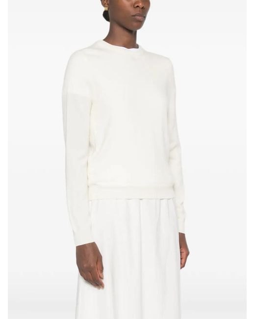 Bompard White Cashmere Sweater