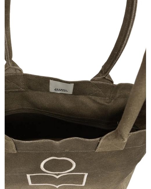 Isabel Marant Brown Yenky Logo-Embroidered Tote Bag