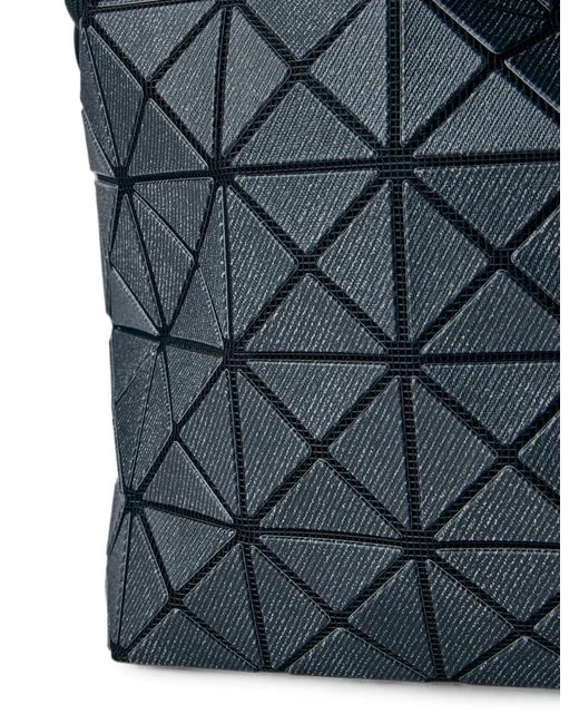 Issey Miyake Blue Wring Denim Geometric-Panel Shoulder Bag