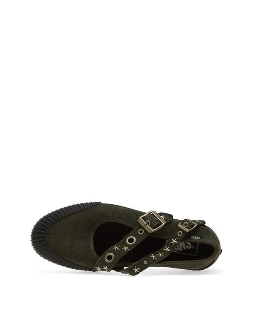 Vans Black Star-Studded Buckled Sneakers