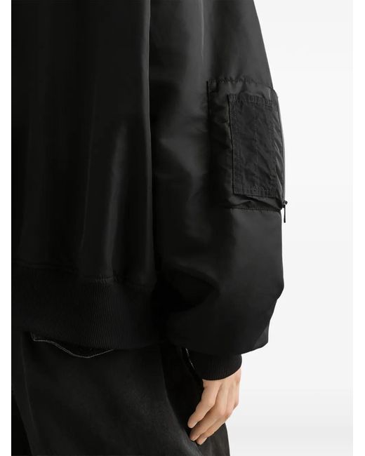 Dolce & Gabbana Black Nylon Gabardine Jacket for men