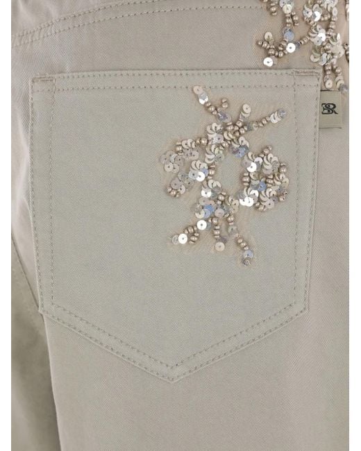 Ermanno Scervino Gray Hose mit Pailletten