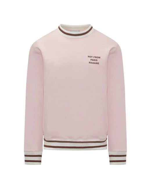Drole de Monsieur Pink Slogan-Print Sweatshirt for men