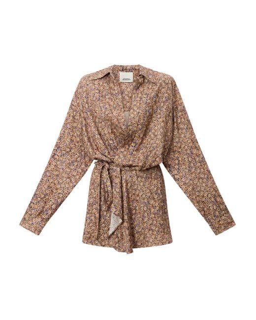 Isabel Marant Natural Harmony Floral Tie Mini Dress