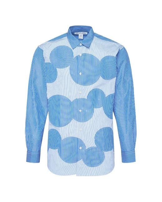 Comme des Garçons Blue Stripe-Patterned Shirt for men