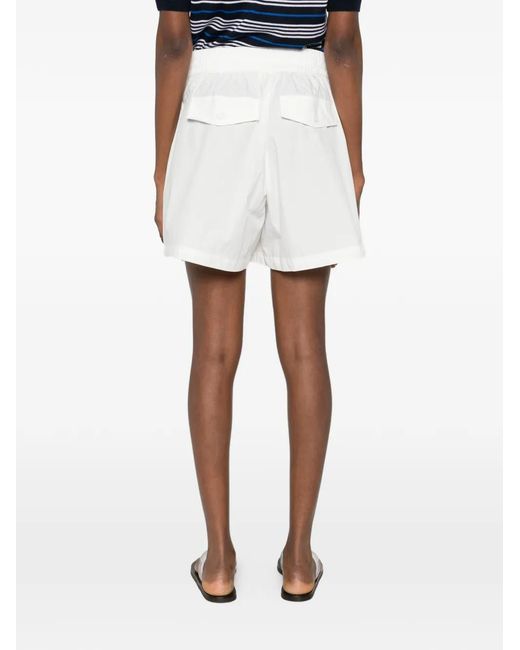 P.A.R.O.S.H. White Elasticated Shorts