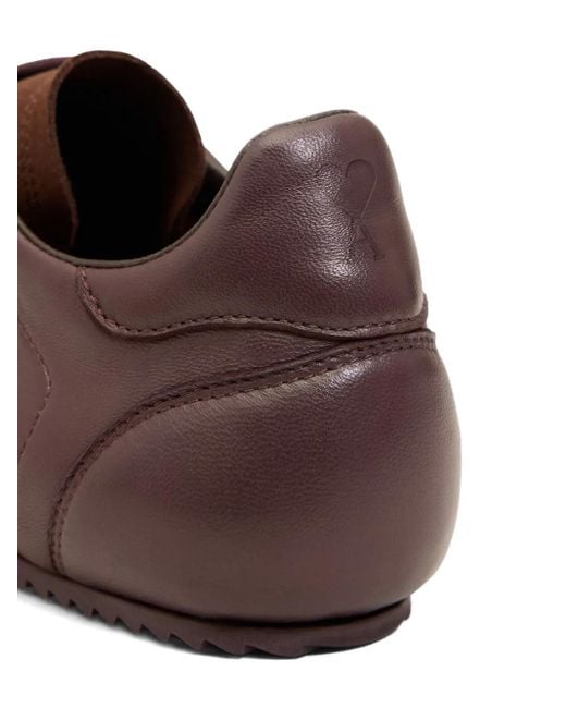 AMI Brown Step Sneakers As Lederu