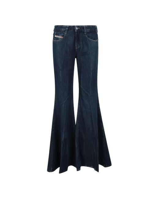 DIESEL Blue Flared-Leg Jeans