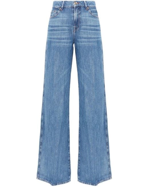7 For All Mankind Blue Lotta High-rise Flared Jeans