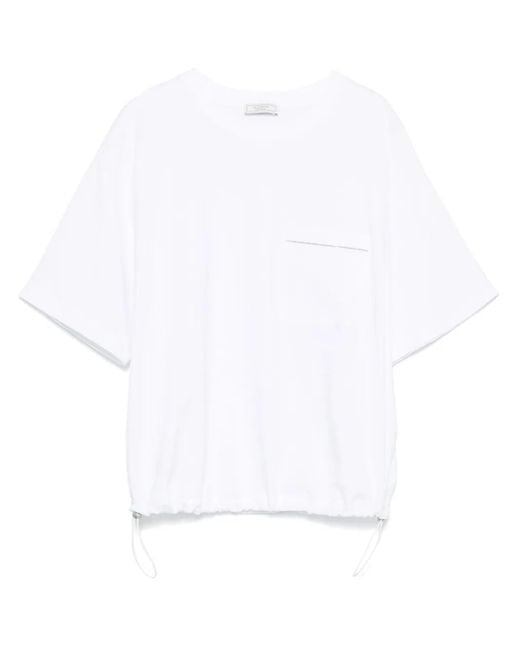 Peserico White Cotton T-Shirt