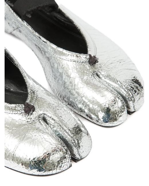 Maison Margiela White Leather Ballet Flats