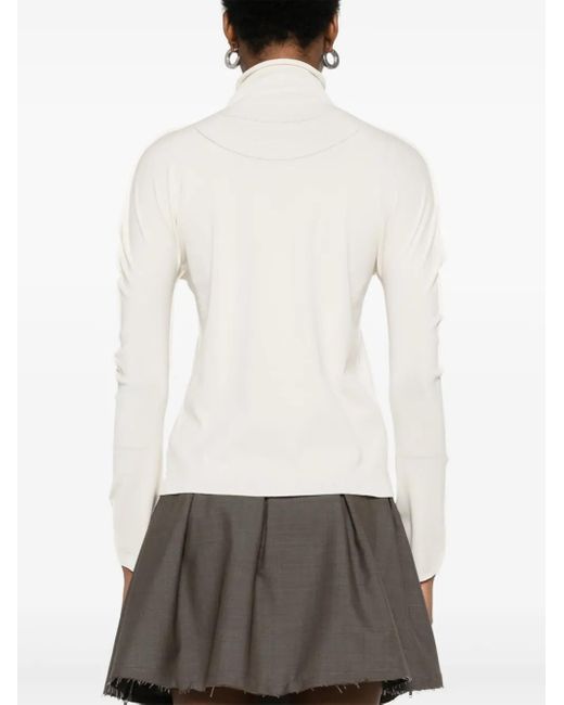 Pleats Please Issey Miyake Natural A Poc Cotton Mix Top