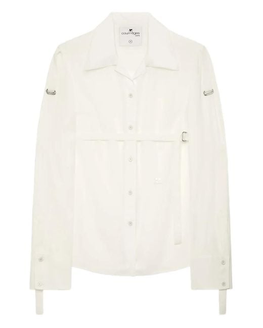 Courreges ストラップ シャツ White